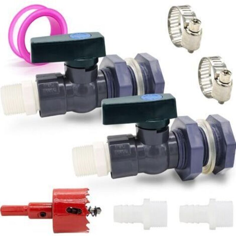 Kit Zur Befestigung Eines Wasserbehälters Aus Pvc (2 Teile), Korb Zum Verschließen Des Wasserbehälters (mit Halterung Für Die Schikane), Schlauchadapter (25 Mm + 16 Mm), Werkzeug Zur Erweiterung Des W