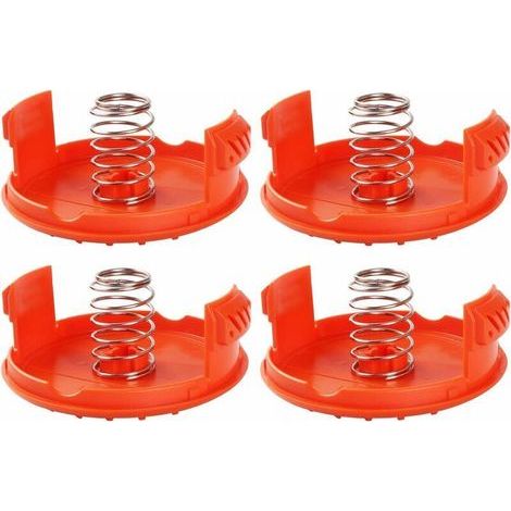 4er-pack Spulenkappen + 4 Feder-ersatzteile, Kompatibel Mit Black+decker Rc-100-p Fadenschneidern