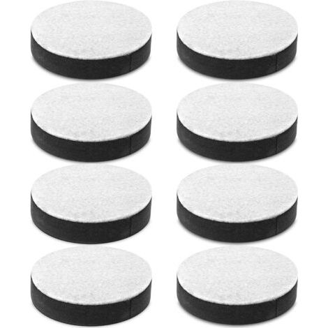 8 Stück Runde, Selbstklebende Karbonstahl-tisch-, Sofa- Und Stuhlbeinerhöhungen, 17 Mm Hohe Erhöhungen Mit Filzpolster
