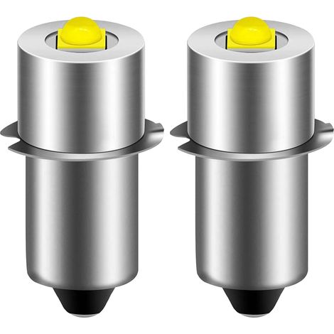 2er-pack Led-taschenlampen P13.5s – Hohe Leistung – 6–24 V – P13.5s – Weiß