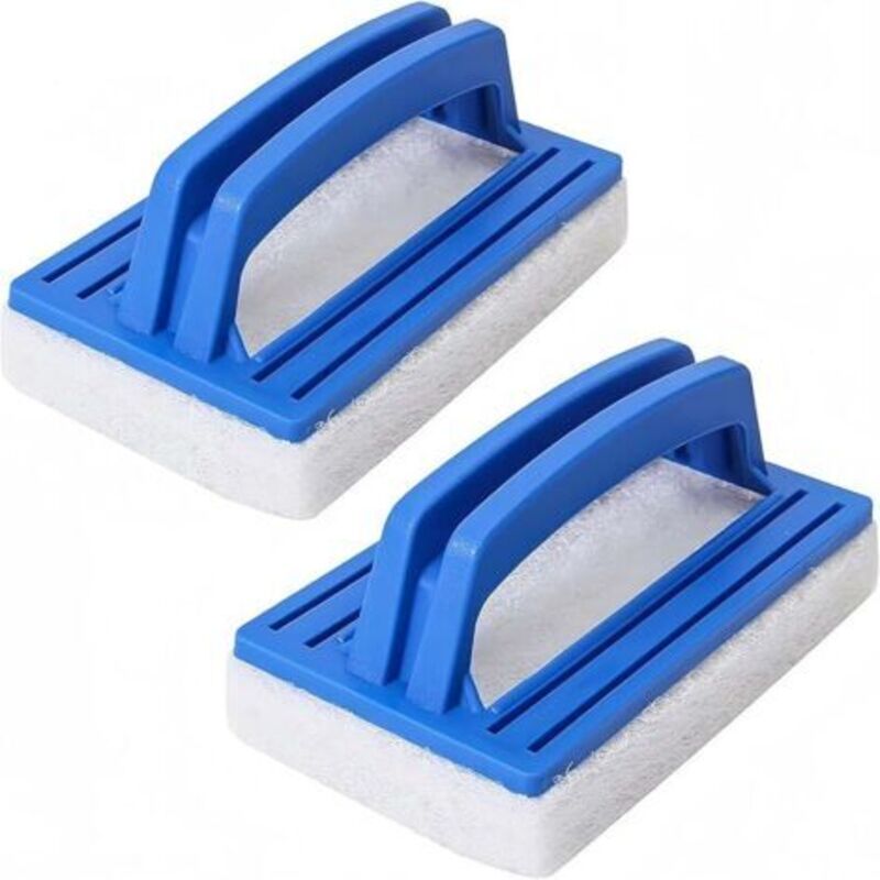 Schwimmbad-schwammbürsten, Blau, Mit Schwimmbad-bürstengriff, Schwimmbad-reinigungsschwamm, Handbürste, Spa-reinigungsbürste, Badewanne, Entfernen Von Flecken Und Moos