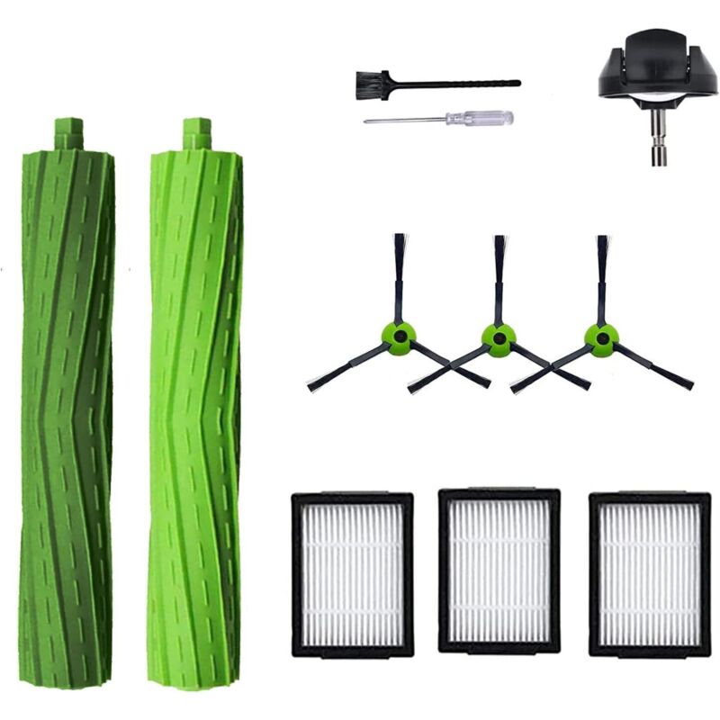 Ersatzteile Für Irobot Roomba J7 I7 I6 I3 I4 I2 I5 I8 I1+/plus E5 E6 I E J Staubsauger, 1 Satz Gummiwalzenbürsten, 1 Vorderrad, 4 Filter, 4 Seitenbürsten