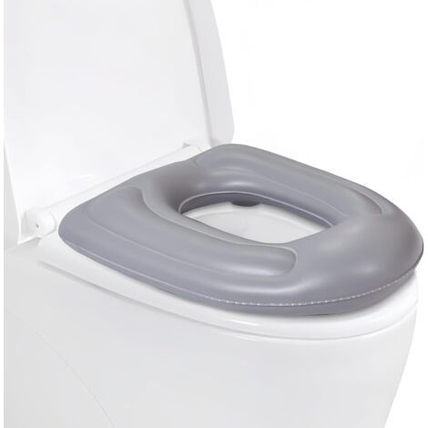 Aufblasbares Pvc-toilettensitzkissen Mit Saugnapf, Höhenverstellbar, Wasserdicht Und Bequem, Toilettenbezug Für Erwachsene, Steißbeinentlastung, Ideal Für Reisen Und Genesung (47 X 40 X 11 Cm)