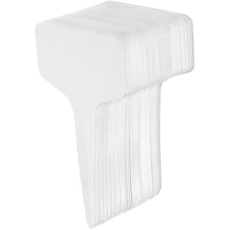 Wasserdichte Gartenetiketten, Kunststoff-gartenetiketten, Pflanzenschilder, T-förmige Etiketten, Pflanzenetiketten, Samenetiketten, Weiß, 100 Stück