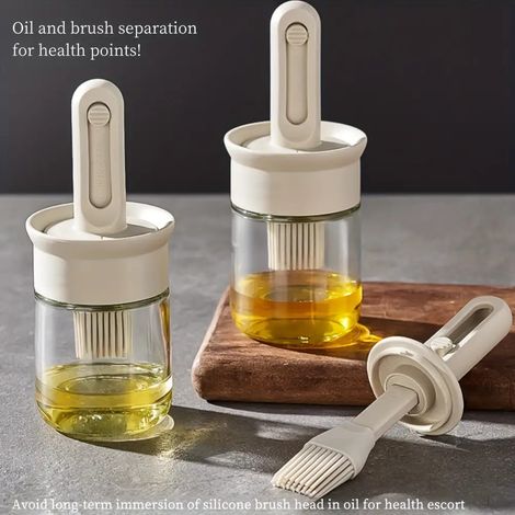 Huile-verteiler Mit Pinceau Und Silikon – Pinceau De Kitchen Et Boteille D'Huile 2-en-1