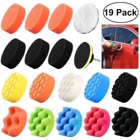 Polierer 19-teiliges 3-zoll-schwamm-polierpad-set Mit M10-bohradapter Für Autopolierer