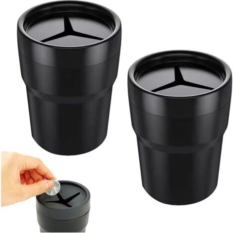 Set Mit 2 Auto-mülleimern Mit Deckel, Universelle Geldbörse Für Autos, Mini-kompakt-auto-mülleimer, Wasserdicht, Praktische Aufbewahrungsbox
