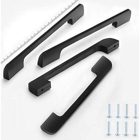 [4 Stück] 160 Mm Küchenmöbelgriff, Schwarzer Edelstahl-schrankgriff