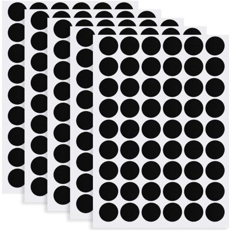 Schwarz 5 Blatt/270 Stück Selbstklebende Schraubenabdeckungen, Selbstklebende Schraubenabdeckungen Für Schraubenlöcher, Klebekappen Ø21 Mm, Möbelabdeckungsaufkleber Für Schrauben, Türen, Schränke, Möb