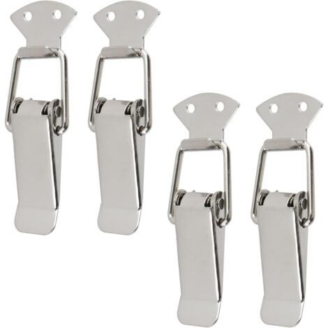 Federriegel, Ohne Verriegelung, Silber, 41 Mm Achsabstand, 4 Federriegel Mit Eisen-/nickelbeschichtung.