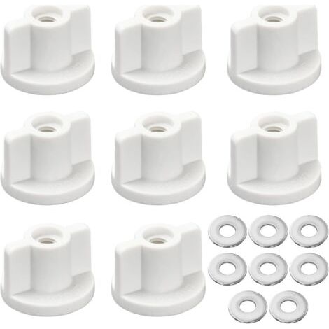 8er-pack Toilettendeckelbefestigungen, M6-gewinde, Gegenmutter Und Unterlegscheiben, Ersatzteile Für Oben Montierten Toilettensitz, Befestigung Unten