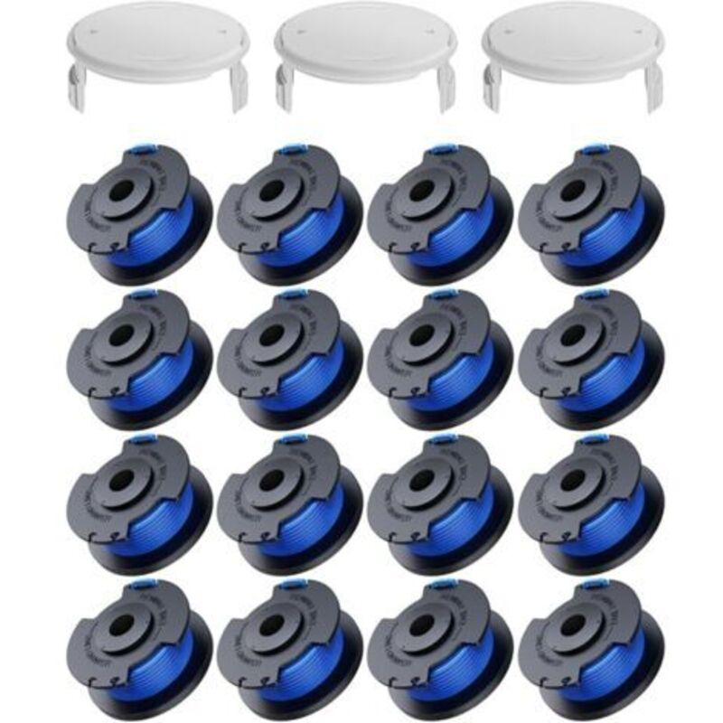 19er-pack Bobine Fil Coupe Bordure-ersatzteile Für Ryobi One + Ac14rl3a 18 V, 24 V, 40 V Coupe Bordures, Bobine Ø 1,6 Mm, Länge 3,3 M (16 Fil Coupe Bordure, 3 Couvercle)