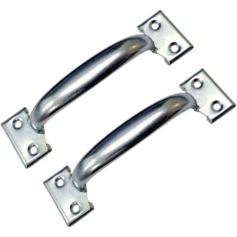 2er-pack Retro-scheunentürgriffe Für Küchenschränke, Lochabstand: 58 Mm, Silberfarbenes Eisen