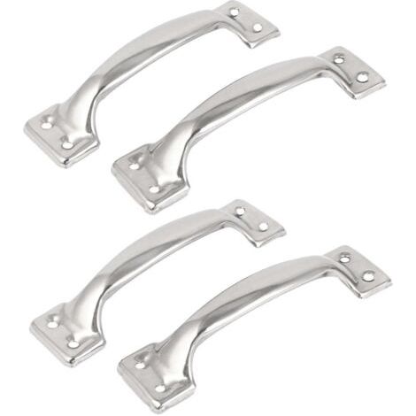 Set Mit 4 Vintage-scheunentürgriffen Für Küchenschränke, Lochmitte: 112 Mm, Silbernes Eisen
