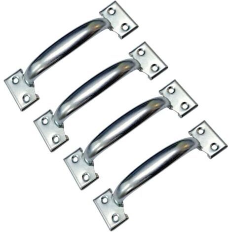 4er-pack Retro-scheunentürgriffe Für Küchenschränke, Lochabstand: 58 Mm, Silbernes Eisen