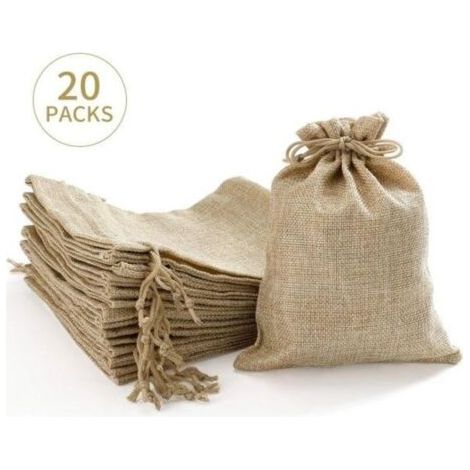 20 Stück Jutesäckchen Jutesäckchen 15 X 20 Cm Säckchen Für Adventskalender Schmuck Gastgeschenke Und Basteln Jutesäckchen Stoffsäckchen - Weihnachten Wellngs