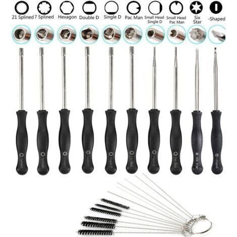 Vergaser-einstellschlüssel-set, Freischneider Und Kettensäge, 10 Stück, Vergaser-einstellwerkzeug Mit Reinigungsbürste, Vergasernadel