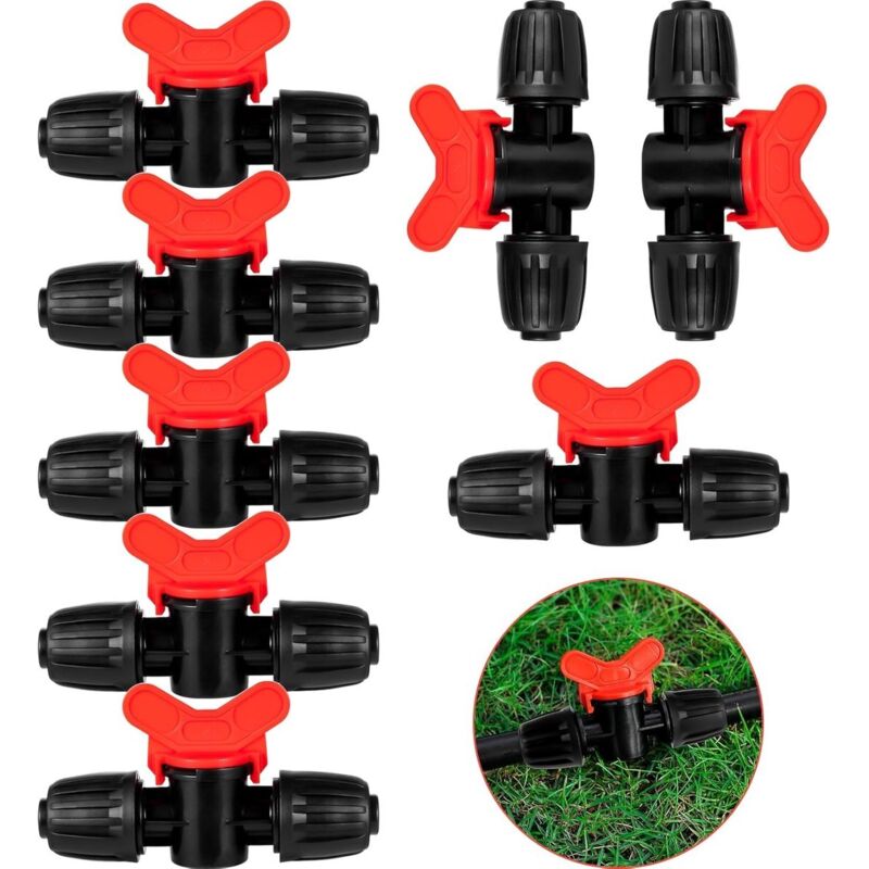 Teile – Bewässerungszubehör Anti-tropf-bewässerungsventil – Abschließbares Ein-/aus-ventil Mit Widerhaken – 8/12-mm-schlauchanschluss – 9,5 × 5,7 Cm – Schwarz