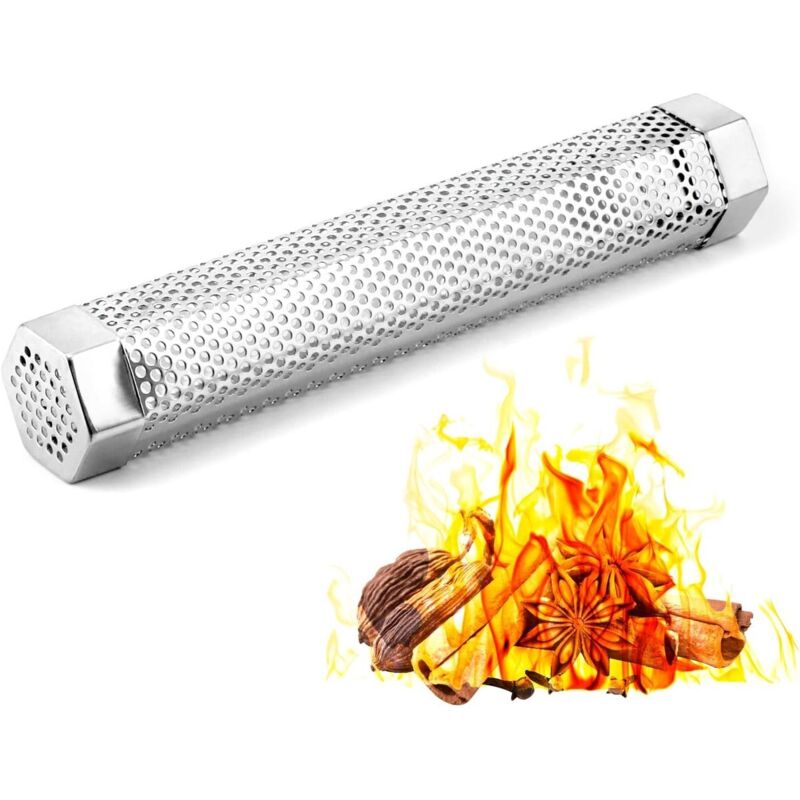 Barbecue-räucherrohr - Edelstahl - Für Pelletgrills - Sechseckiges Räucherrohr - Kalträucherrohr Für Alle Grillarten - 30 Cm