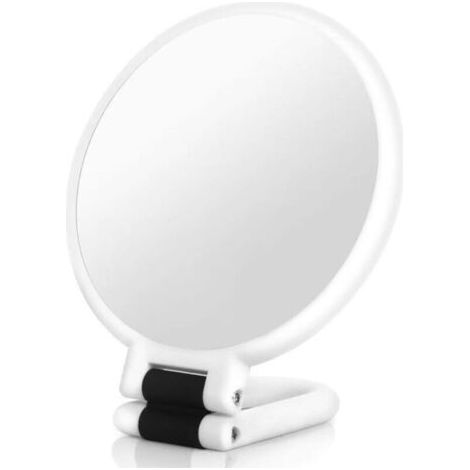 Miroir Grossissant X 20 Double Face Miroir Pliable Mit Poignée, Miroir De Maquillage À Main De Coiffeurs Miroir Pliant Für Verschiedene Details (weiß)