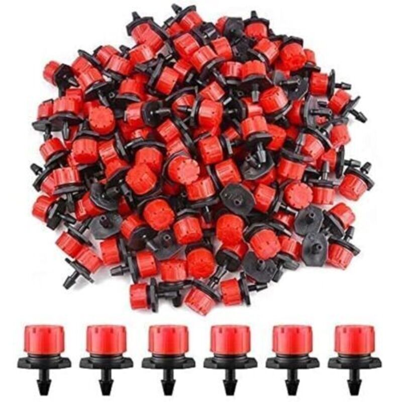 100 Stück 4/7 Mm Bewässerungströpfchen, Mikro-tropfbewässerungssprinkler, Verstellbare Gartenbewässerung, Mikro-tropfbewässerungssystem, Bewässerungsset