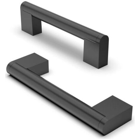 2 Stück Möbelgriff, 128 Mm Lochabstand, Edelstahl-möbelgriffe, Schrankgriffe, Schwarzer Schrankgriff