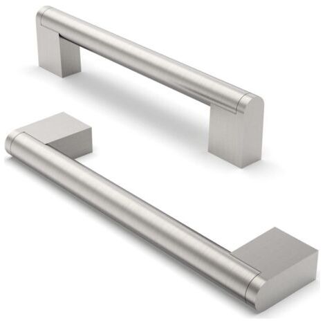 2 Stück Möbelgriff, 224 Mm Lochabstand, Edelstahl-möbelgriffe, Schrankgriffe, Schrankgriff Aus Gebürstetem Nickel
