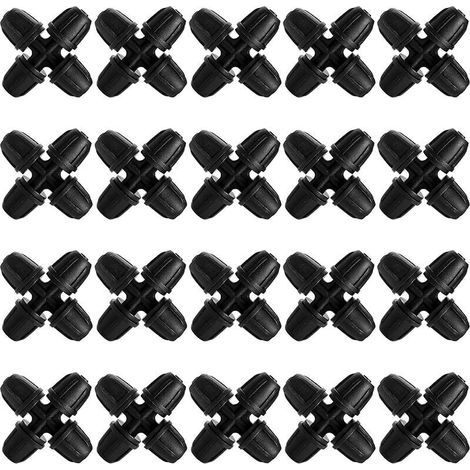 20 Stück 4/7 Mm Tropfbewässerungsteile, 4-wege-tropfbewässerung Mit Schloss, Schlauchverriegelungsanschlüsse, Für Garten, Rasen