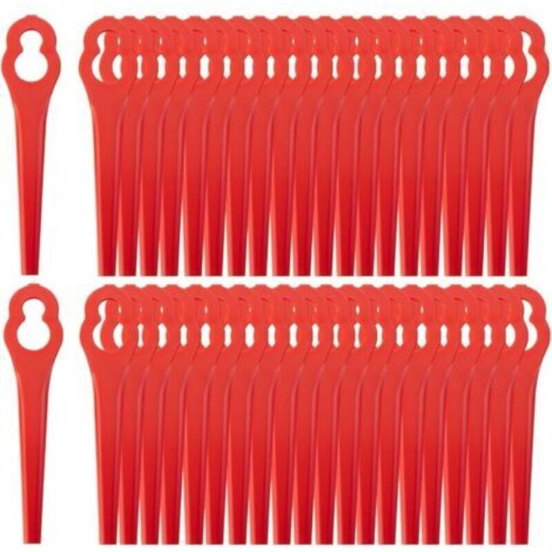 Lot Von 100 Kompatiblen Ersatzlamellen Mit Ge-ct 18 Li, Gc-ct 18/24 Li Und Gc-ct 18/24 Li P, Bg-ct 18 Li, Rg-ct 18/1 Li Coupe-bordure Sans Fil - Lamé En Plastic Pour Débroussailleuse
