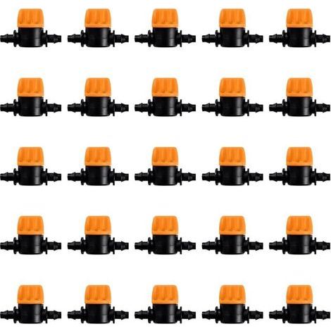 25 Stück 4/7 Bewässerungsventil, Mini-rückschlagventile Für 4/7 Mm Gartenschlauch, Absperrventile Mit Widerhaken, 1/4 Zoll Tropfbewässerungsschlauch, Mini-schlauch-kreuzwasserventil