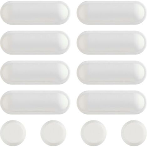 Packung Mit 20 Stoßfesten Toilettensitz-stoßstangen, 12,5 X 19 Mm, Weiß, Für Den Badezimmereinbau.