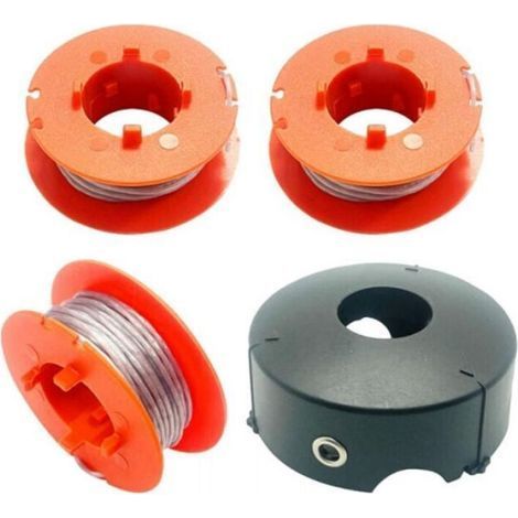 F016800175 Spulen Für Bosch Art 23 26 30 Easytrim Und Combitrim, Pro-tap Auto Spool Cord, 8m X 1,6 Mm Mit Kappe (3 Spulen + 1 Kappe)