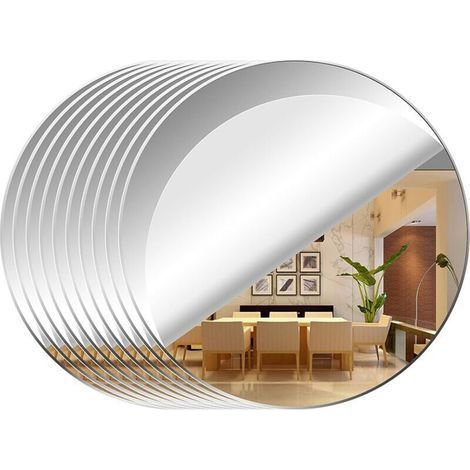 10 Dekorative Spiegel-wandaufkleber Aus Acryl, Flexible Wandaufkleber, Geeignet Für Badezimmer, Wohnzimmer Und Schlafzimmer (15 Cm).