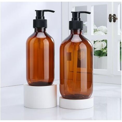 Pumpseifenspender 2er-set – 500 Ml – Für Küche, Bad, Arbeitsplatte, Küche – Braun