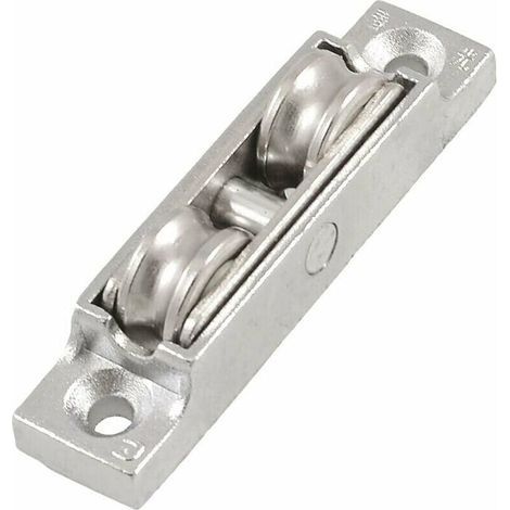 Ulisem – Doppelrolle Für Schiebefenster – 12 Mm Metallachsen – Rollen Mit Lochabstand 55 Mm – Gesamtgröße 68 X 16 X 15 Mm