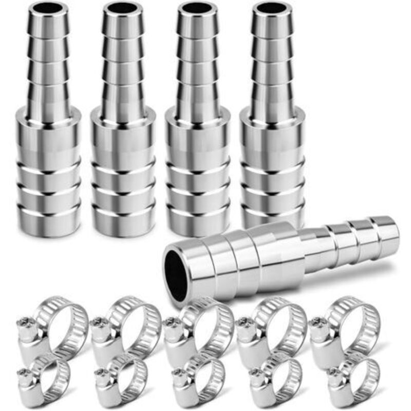 5 Teile Adapter Aus Rostfreiem Edelstahl 304 Für 19-mm- Bis 10-mm-reduktionsrohre, Verbindungsstück Für Reduzierrohre, Verbindungsstück Für Reduzierrohre Für Wasser- Und Luftkühlung