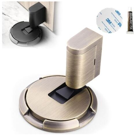 Mechanischer Bodenstopper, Magnetischer Türstopper, Mechanischer Türstopper Zum Herunterdrücken (antike Bronze)