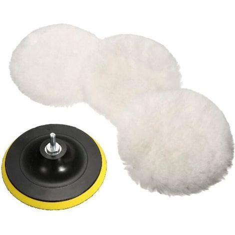 Professionelles 5-teiliges 5-zoll-125-mm-polierpad-set Mit M10-bohrer-adapter Zum Schleifen, Polieren, Wachsen Und Versiegeln Von Autos