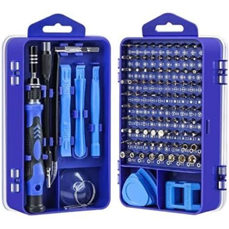 Präzisions-magnétique-kit 115 In 1, Tragbare Mini-tournevis, Reparaturwerkzeuge Zur Demontage Tragbarer Geräte, Smartphones, Uhren, Lünetten Und Messgeräte (blau)