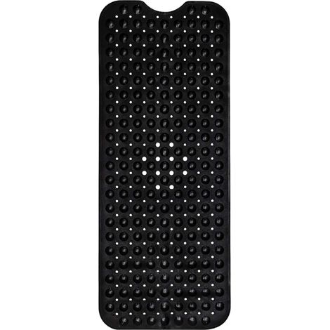 Tapis De Bain – Tapis De Bain Extra Long Antidérapant 40 X 16 Pouces – Tapis De Douche Noir Antidérapant Avec Ventouses (noir 40x16)