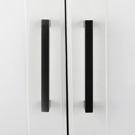 Schwarzer Küchenschrankgriff, Achsabstand 128 Mm, Möbelgriff Aus Edelstahl, Geeignet Für Küchenschranktüren, 2 Stück