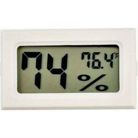 Mini-weißes, Genaues Digitales Thermometer Und Hygrometer Zur Überwachung Der Innentemperatur Und Luftfeuchtigkeit – Anzeige In Fahrenheit (℉).