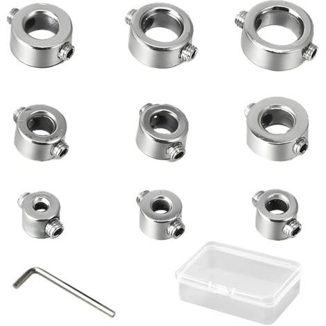 9 Stück Tiefenanschlag, Bohrer Tiefenanschlag Ring Tiefenanschlag Kragen Klemmringe Ring