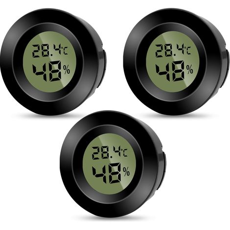 Lot Von 3 Numerischen Hygrometern, Innenthermometern, Hochpräziser Temperatur-/feuchtigkeitsüberwachung.