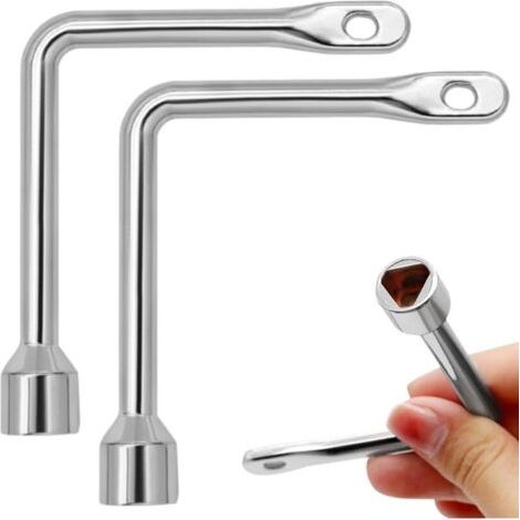2 Stück Metall-dreiecksschlüssel, Mülleimer, Dreiecksschlüssel, Dreiecksschlüssel, Dreiecksschlüssel, Schaltschrankschlüssel Für Elektrokasten, Gas, Wasser, Stromzähler, Schrank