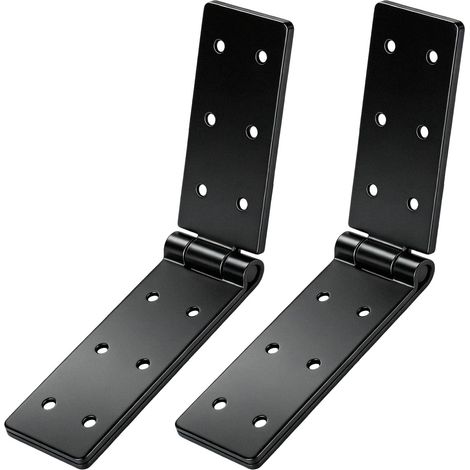 2 Stück Charniere Porte Lourde, Charnières Pour Portes Pliantes, Charnières Pliantes Noires, Connecteurs De Charnieres De Porte Pour Jardin, Boîtes En Bois, Armoires, Meubles