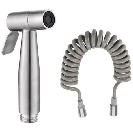 Toiletten-handbrause-set, Toiletten-handbrause Aus Edelstahl, Silberner Tragbarer Hochdruck-duschkopf, Mit 2 Meter Langem Pe-schlauch, Geeignet Für Küchen, Badezimmer Oder Hotels