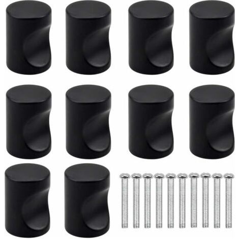 10 Schwarze Schubladengriffe, Möbelknöpfe, Runde Loch-schubladenknöpfe, Moderne Türknöpfe, Möbelgriffe Für Schrank, Kleiderschrank, Küche, Kinderzimmer