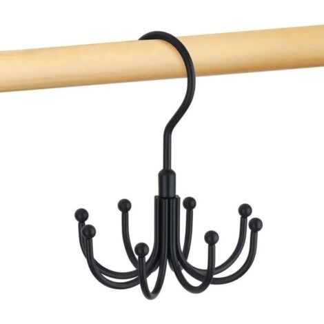 Porte Ceinture Pour Placard, Rotatif En Métal, Gain De Place, Rangement Ceinture, Porte Cravate, Capacité Maximale De 48 Ceintures, Noir, Lot De 2