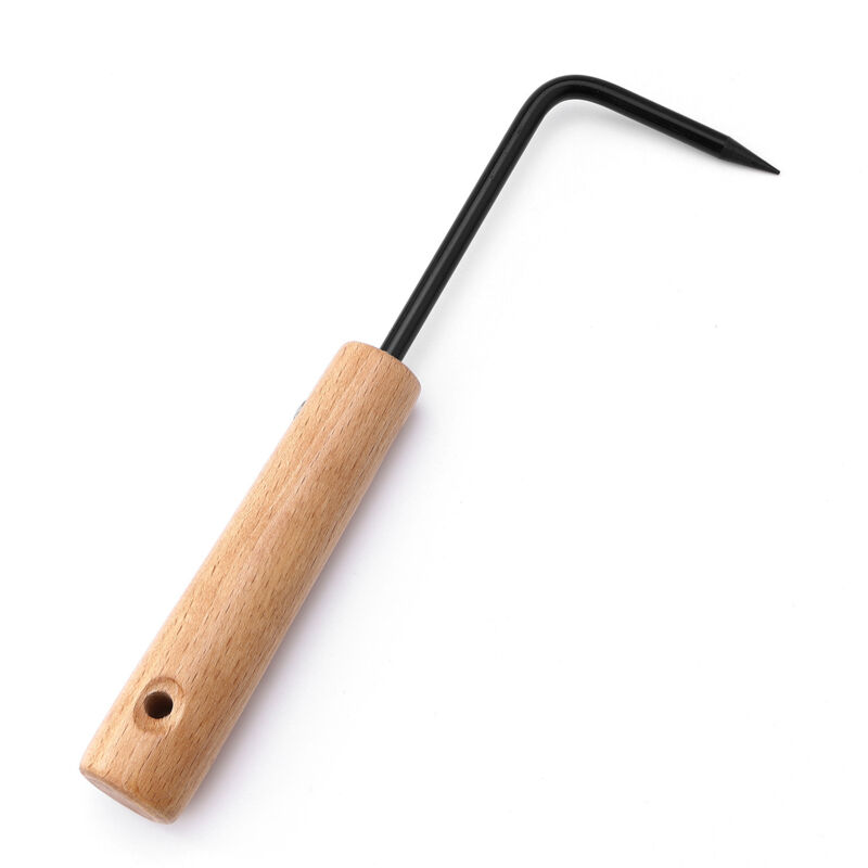 Manueller Désherbeur De Jardin Avec Manche En Bois, Outil De Jardinage Pour Bonsaï Et Mauvaises Herbes, Crochet Cultivateur Pour Exterieur